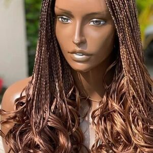 Elegant Brown Braided Wig
